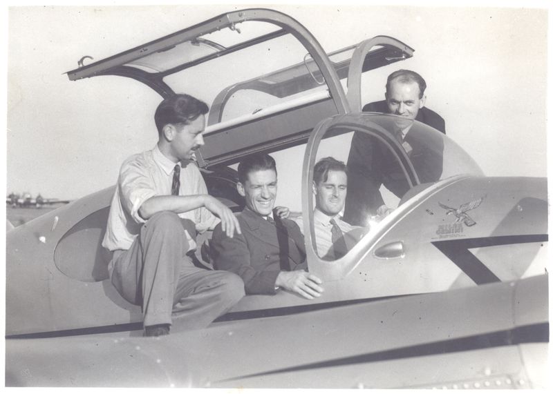 (L to R) Stuart, Murray Kendon, Jack Hemmings & Tom Banham during their 1947 UK tour (credit:MAF Archive)