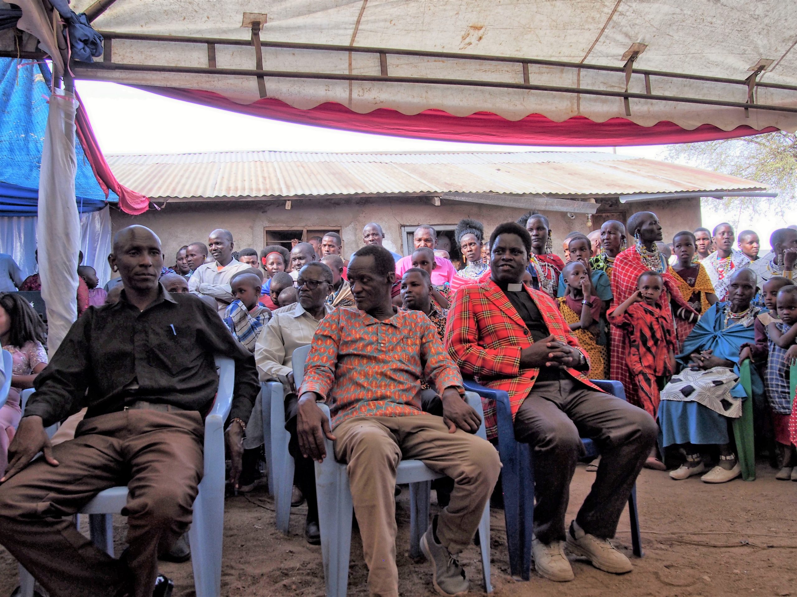Guests from a range of Maasai churches attend the celebration 