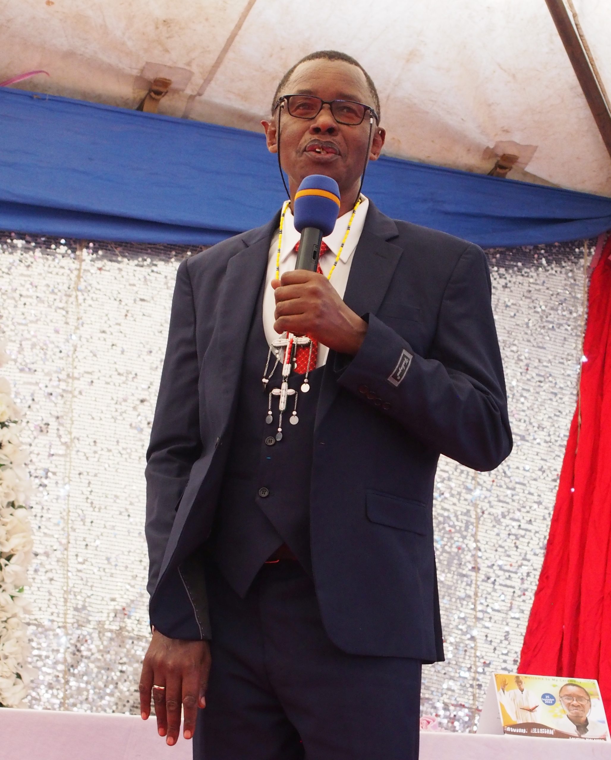 Evangelist and Founder of Malambo Bible College at his retirement service 