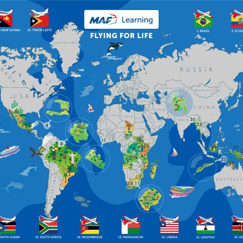 Picture of the MAF Youth World Map