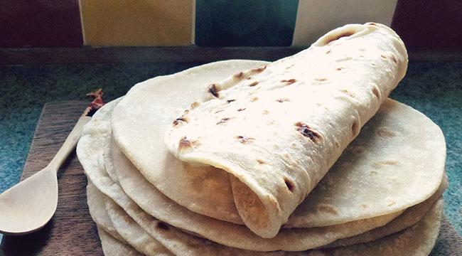 Chapatis on a plate