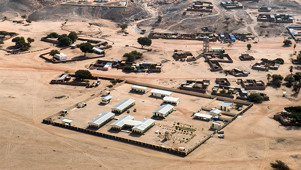 Aerial view of Bardai Hospital (credit: LuAnne Cadd)