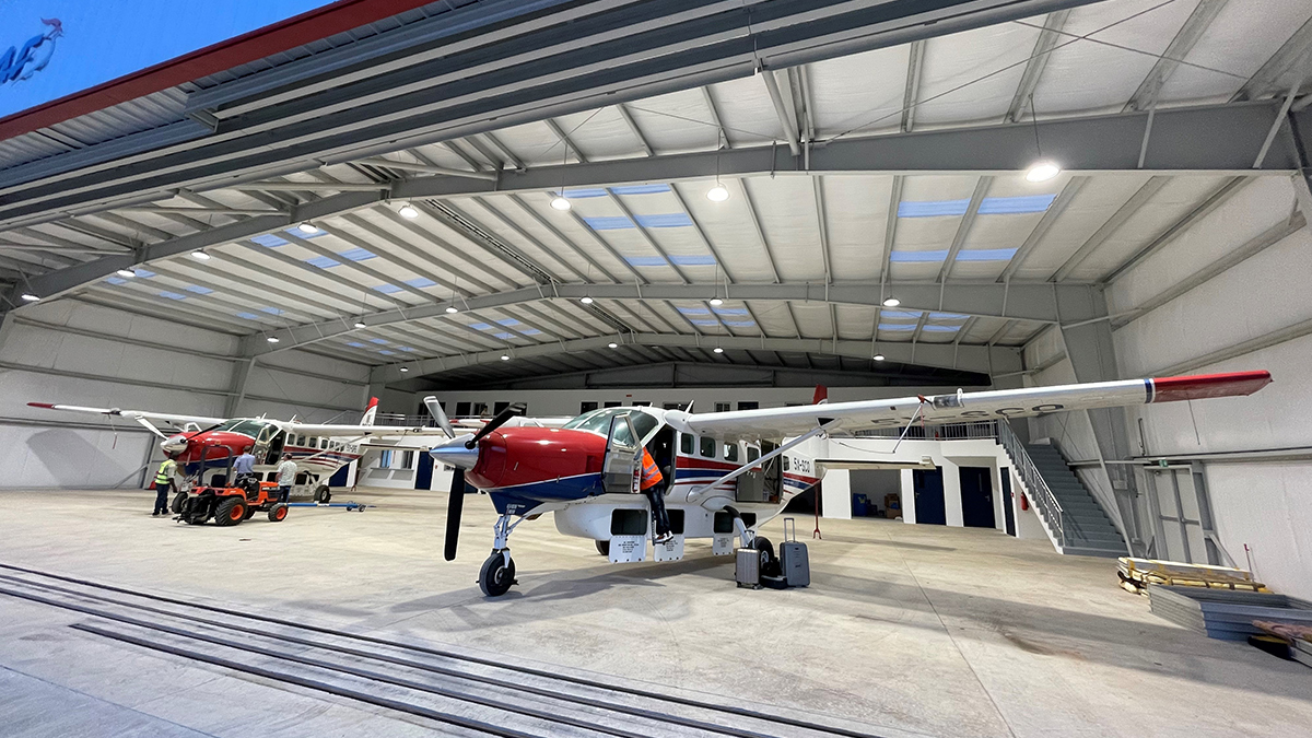 MAF’s shiny new hangar in Monrovia, Liberia