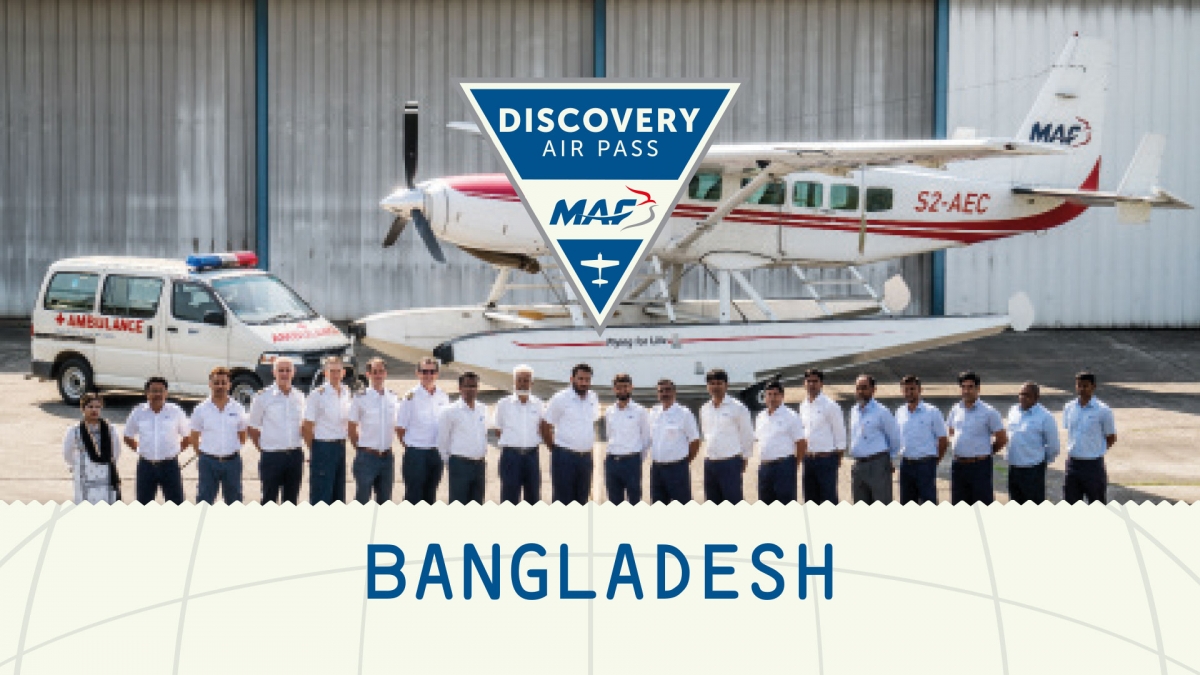MAF Floatplane with MAF staff in front