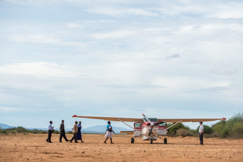The medical team leave Lesirwai after a long day