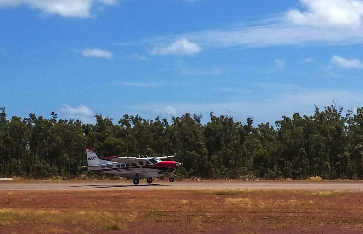 MAF plane takes off from Elcho Island to return the next day