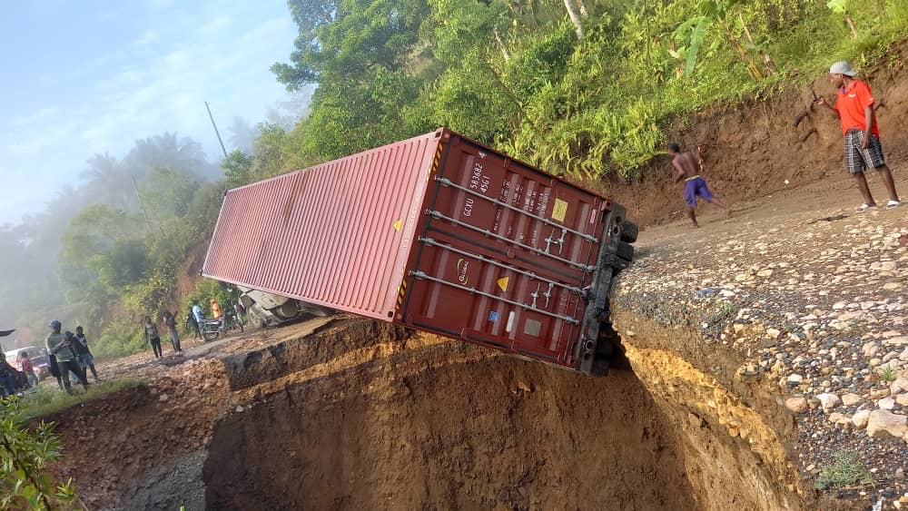 This overloaded truck nearly plunged down a precipice (credit: Lemuel Ministries)