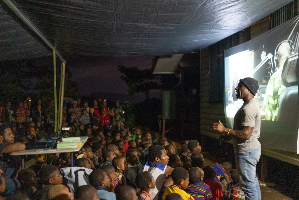 Nearly 300 people in Pyarulama saw the anti-GBV film for the first time (credit: Landen Kelly)