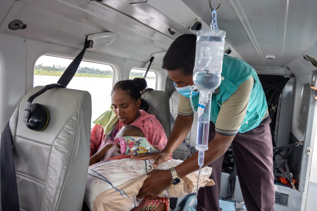 Every medevac patient is accompanied by a doctor or nurse to and from HNGV (credit: Mark Hewes)