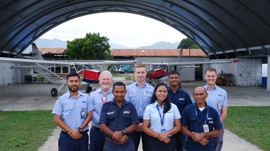 Ping (far left) and the rest of the MAF team in Timor-Leste (credit: Ping Domtta)