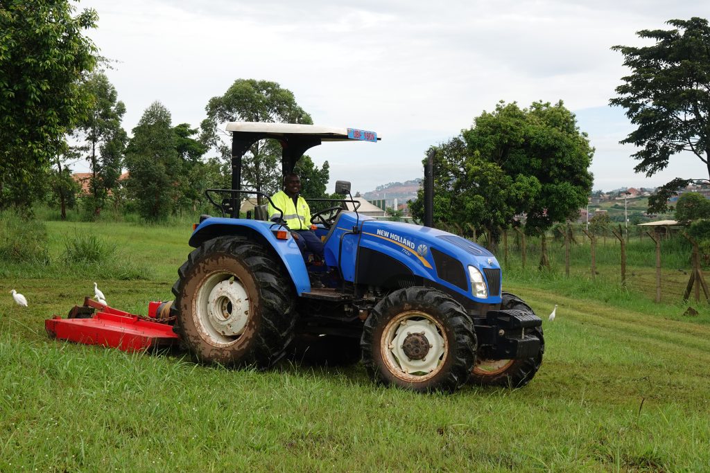 The New Holland tractor is essential for Michael’s job (credit: Damalie Hirwa)