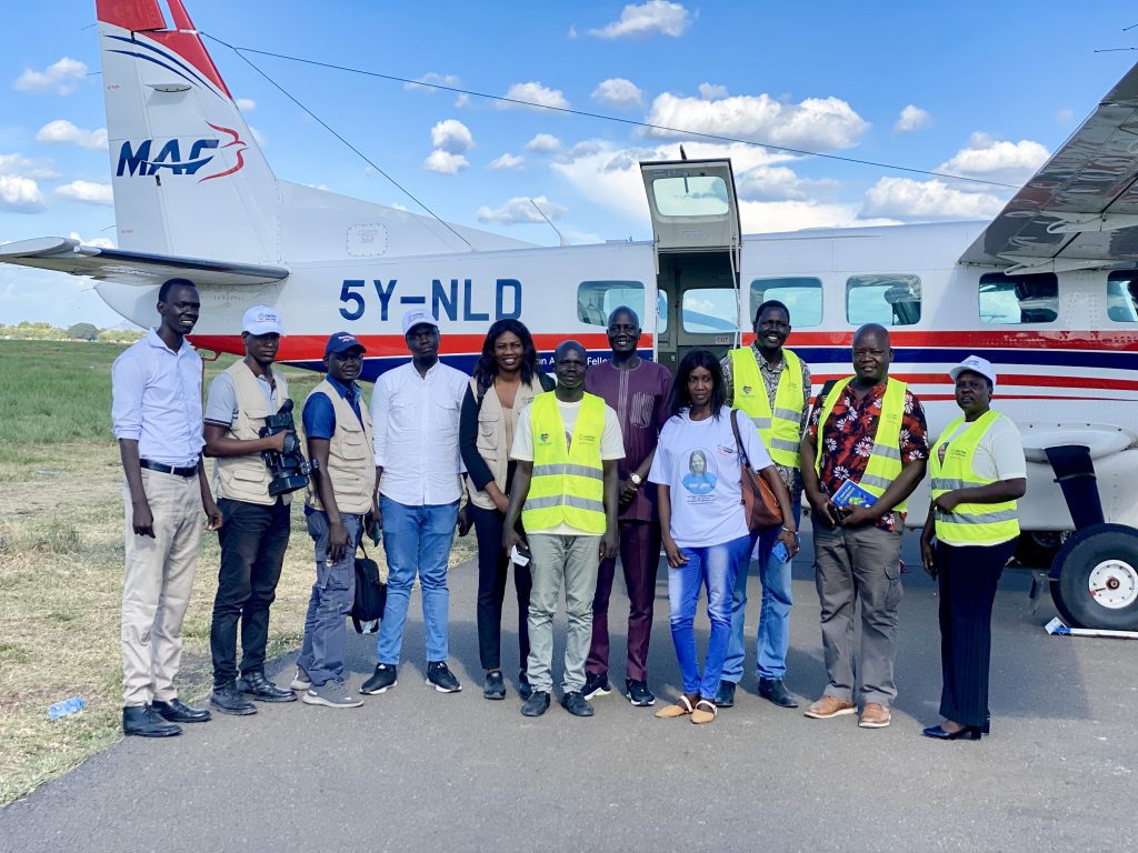 MAF fly Concern SS & ‘The Citizen’s Call for the Emergency Evacuation & Reception of SouthSudanese Trapped in Sudan’s War’ to Renk (Credit: Jenny Davies) 