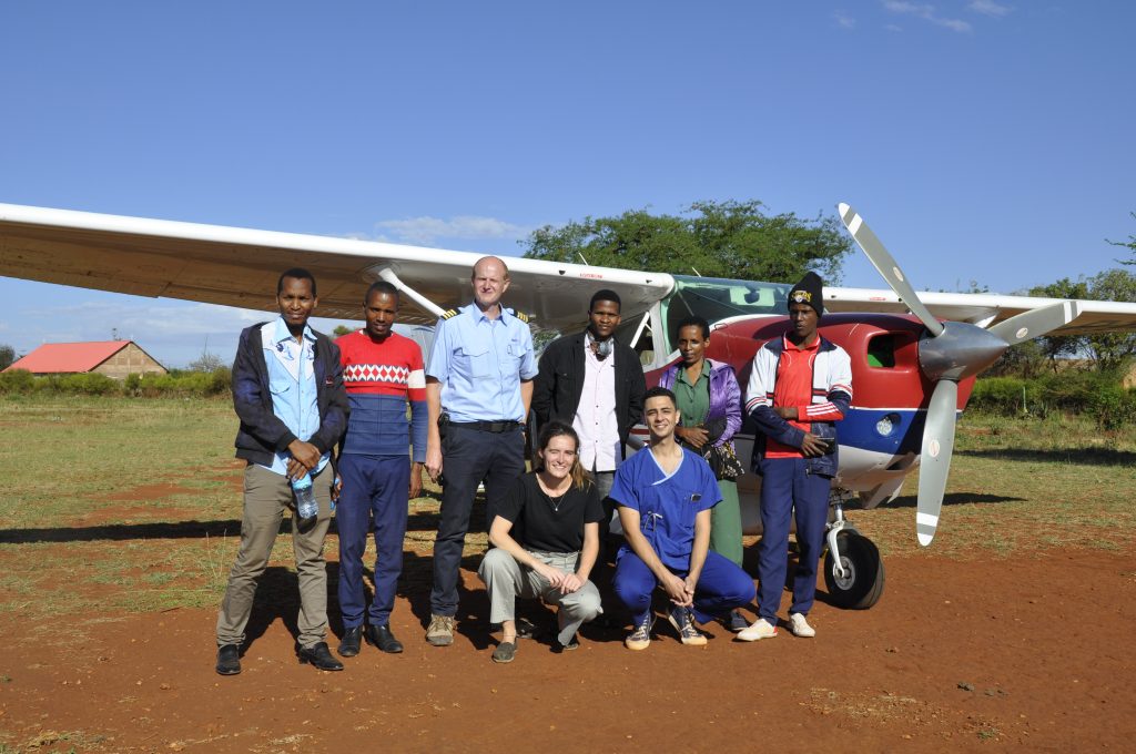 Pilot Peter Griffin flies a Haydom Lutheran Hospital medical team to Gorimba (credit: Jacqueline Mwende)