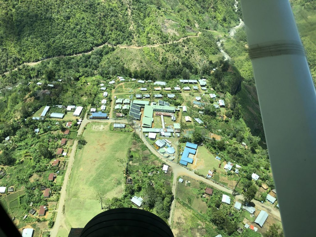 Aerial view of Kompiam District Hospital (credit: Mandy Glass)