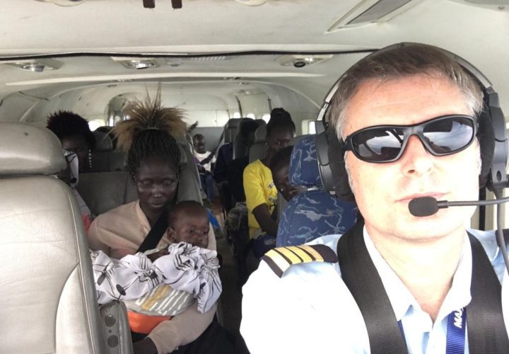 MAF pilot Jonathan Pound relocates refugees from Renk (credit: Jonathan Pound)