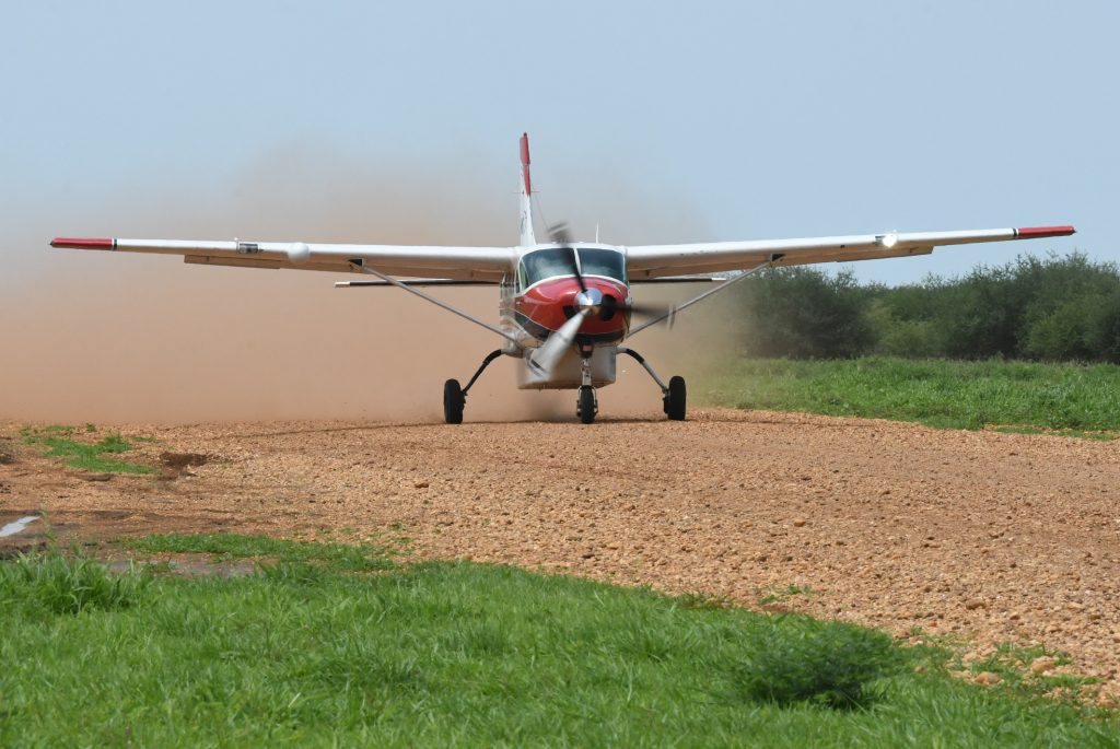 MAF takes off from Renk relocating refugees to Juba (credit: Jenny Davies)