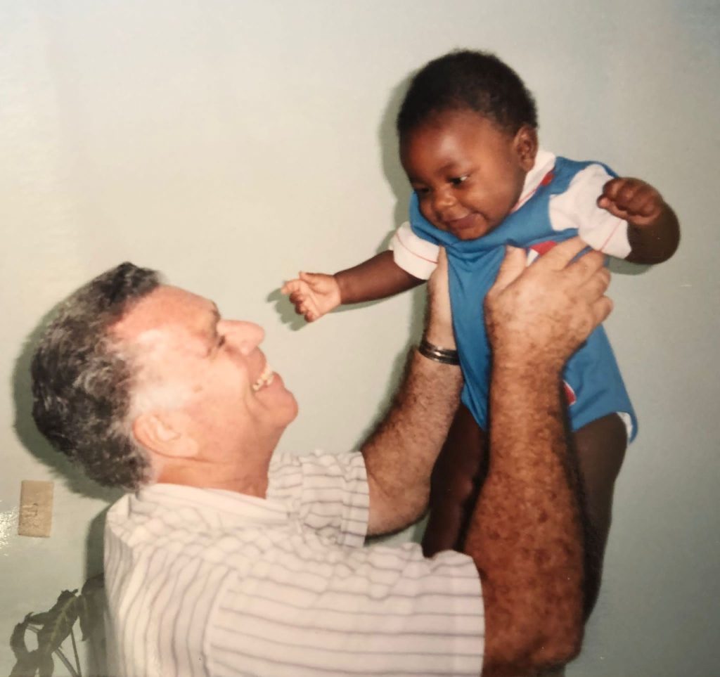 Joshua held by his late father, Mitchell (credit: Dr Janice Cotrone)