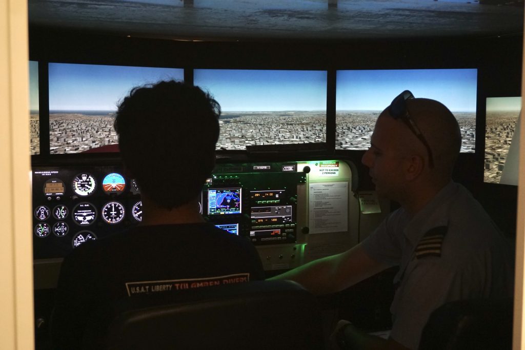 Flight simulator fun (credit: Hannah-Rose Simmonds)