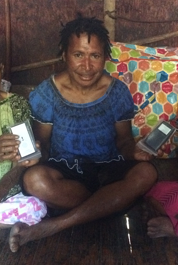 A solar-powered audio Bible means the world to Jane* (credit: MAF PNG)