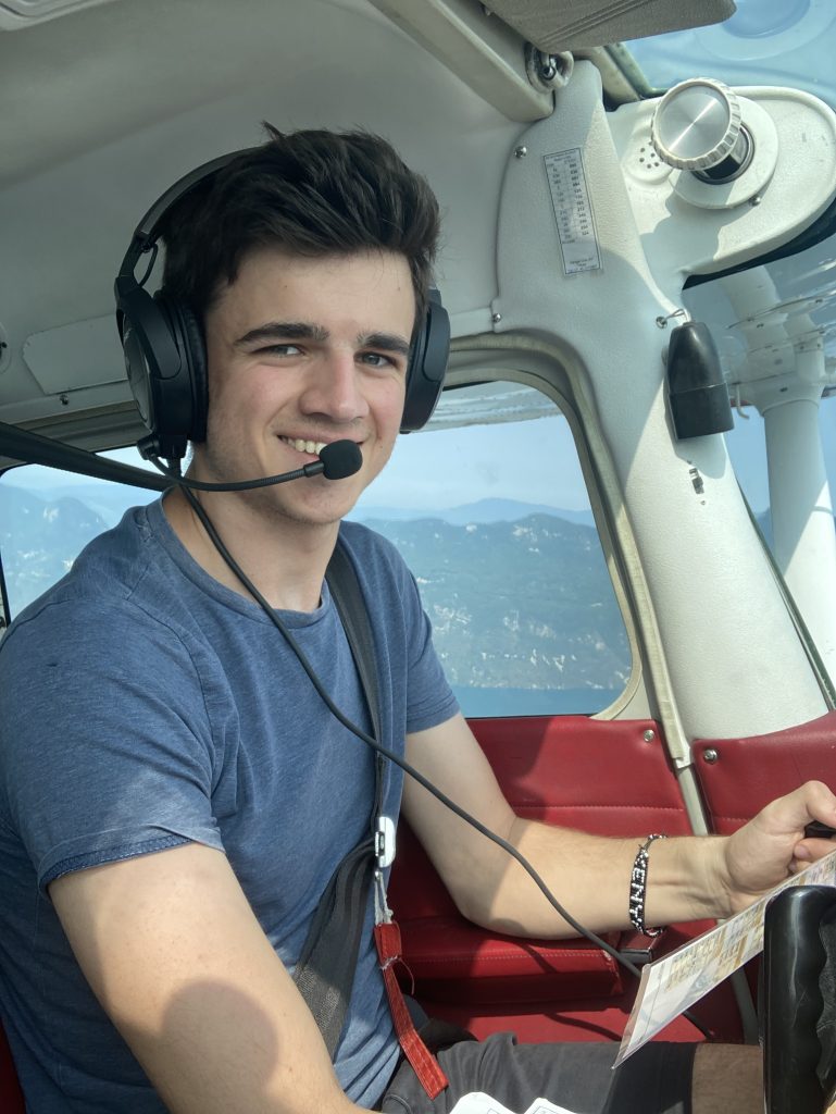 21-year-old James Gullett during flight training with MATC (credit: James Gullett)
