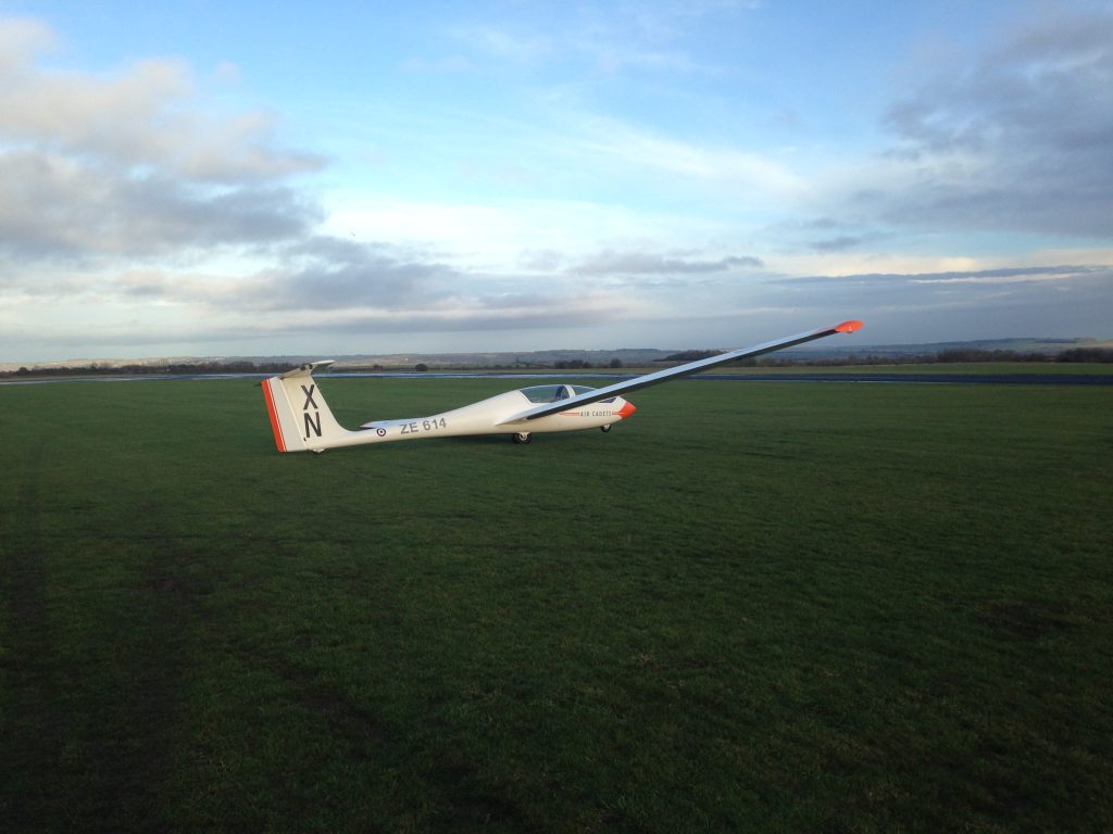 James taking gliding lessons at 15 (credit: James Gullett)