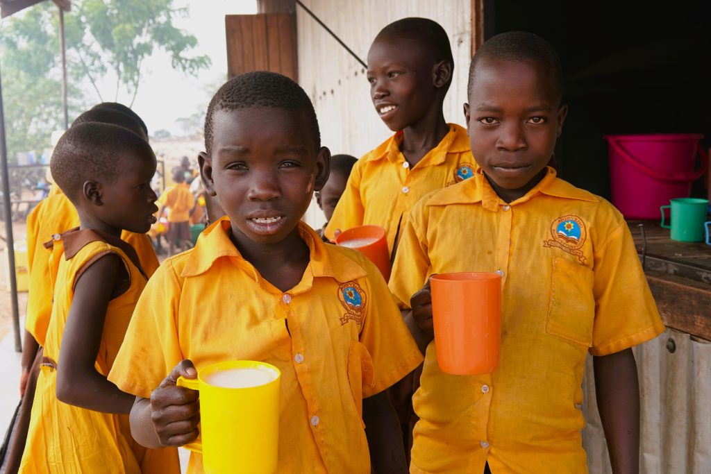 Children are more likely to stay in school if they are fed (credit: Damalie Hirwa)