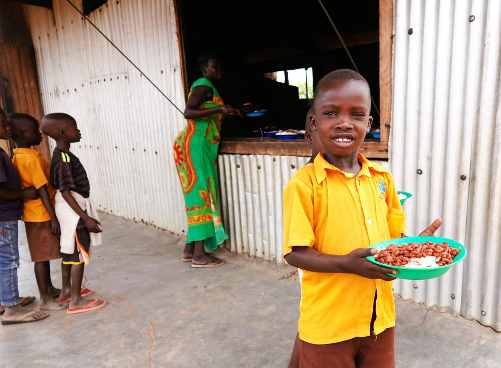 This little boy would not be able to study on an empty stomach (credit: Damalie Hirwa)