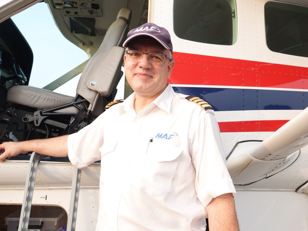 Pilot Ulrich Muller joined MAF in 2018 (credit: Rachel Gwole)