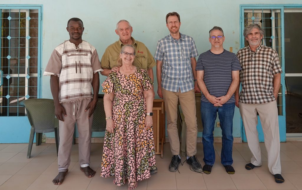 David Mumford (centre) & his Baptist Mid-Missions team travel to Chad twice per year (credit: Paula Alderblad)